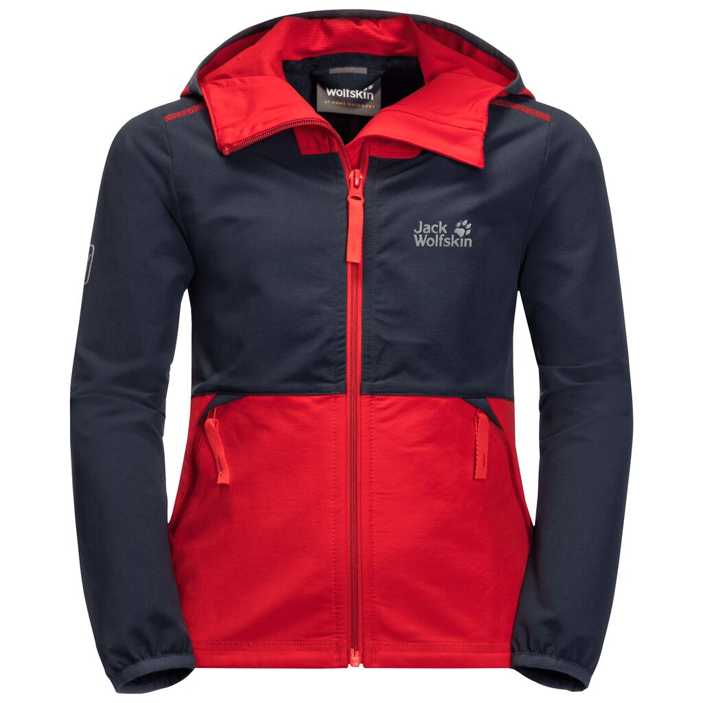 Jack Wolfskin TURBULENCE Vestes Enfant Rouge - UFCDWLI-21